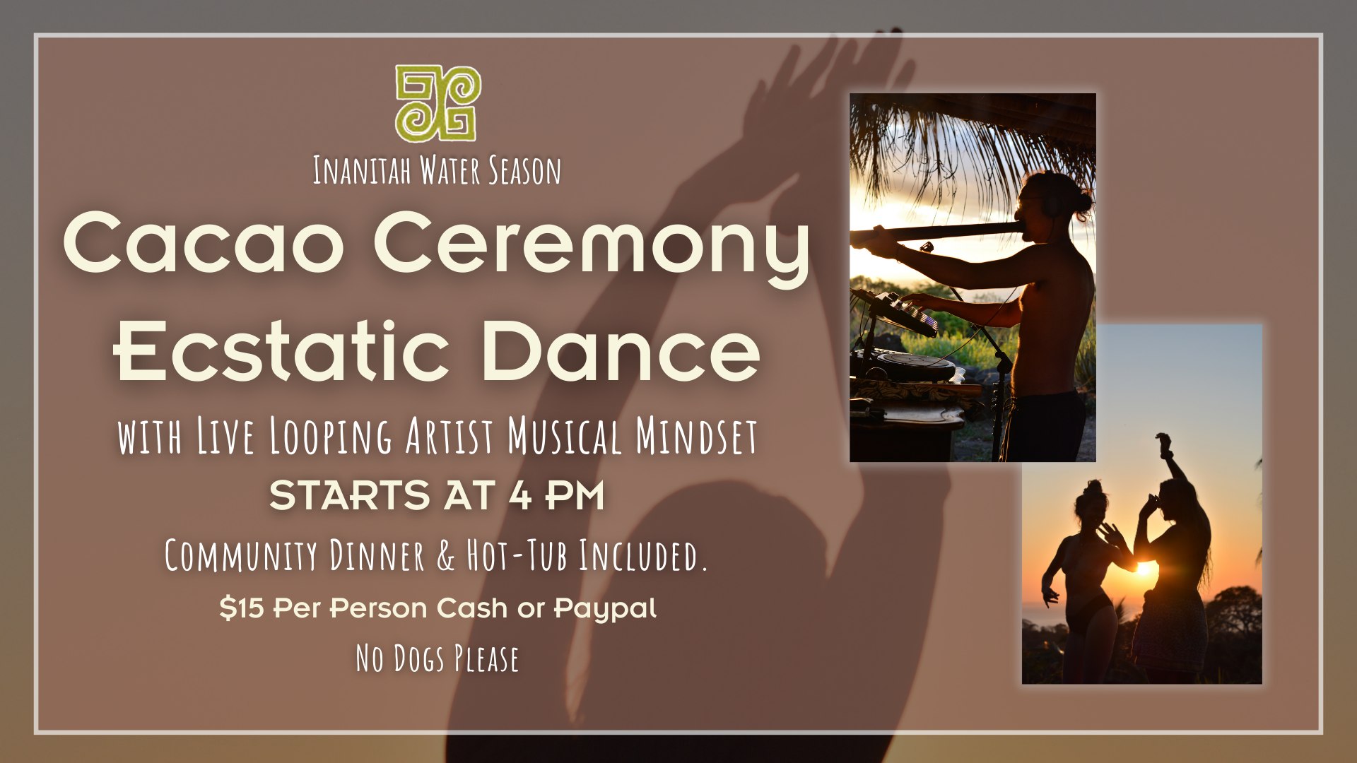 Ecstatic Dance Cacao Ceremony w Musical Mindset