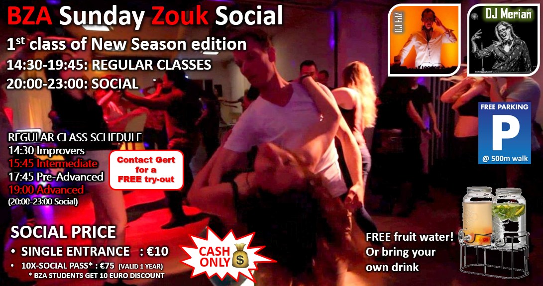 β·ββΆ Sunday Zouk Social - Nov 23 - Your Weekly Zouk Vitamins!