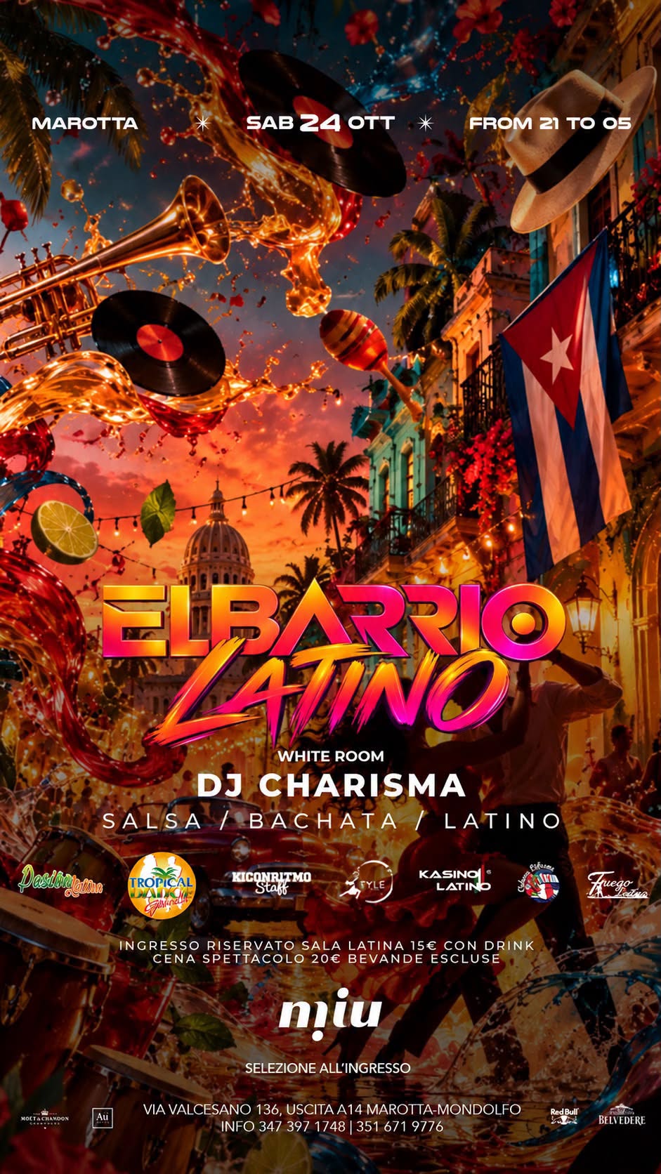 Sabato 24 Ottobre • WhiteRoom EL BARRIO LATINO