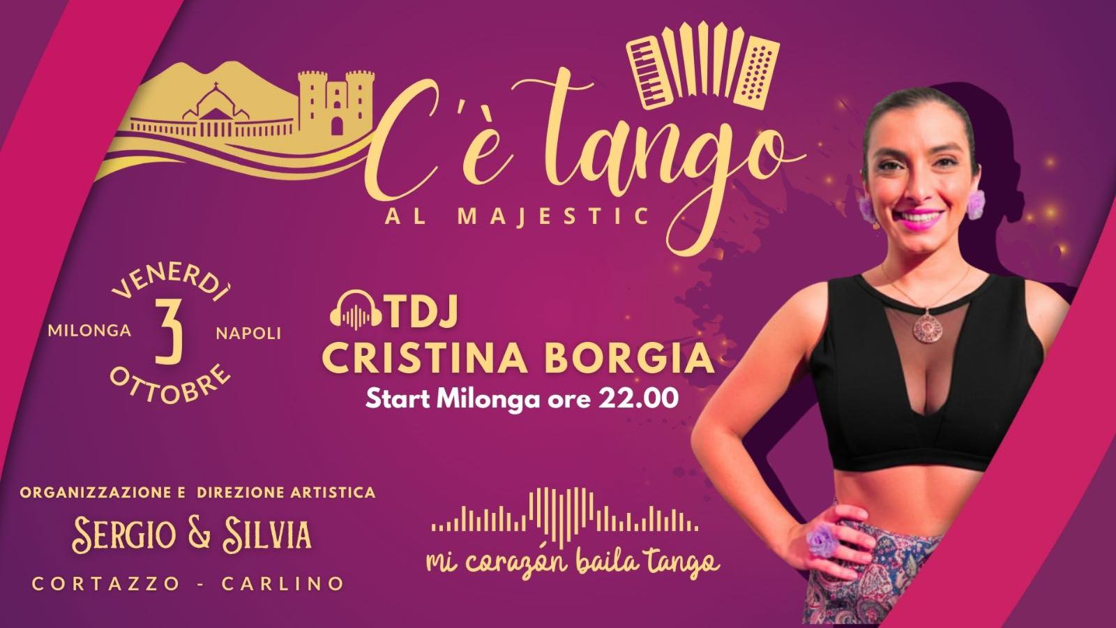 C’è Tango al majestic Venerdì 3 Ottobre