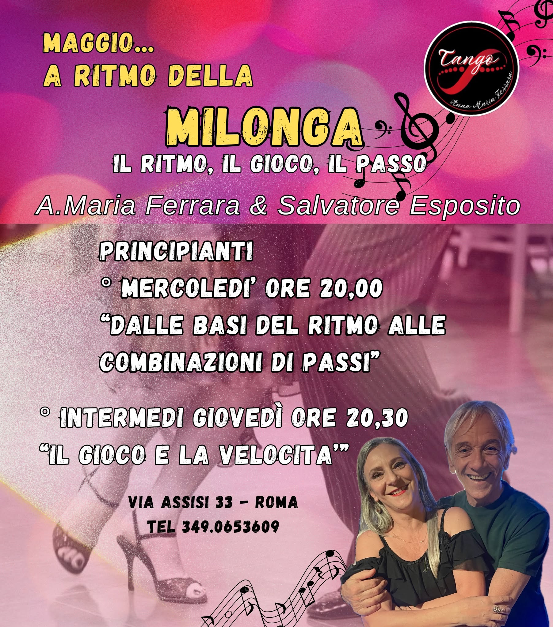 TANGO lezioni di MILONGA per PRINCIPIANTI e INTERMEDI