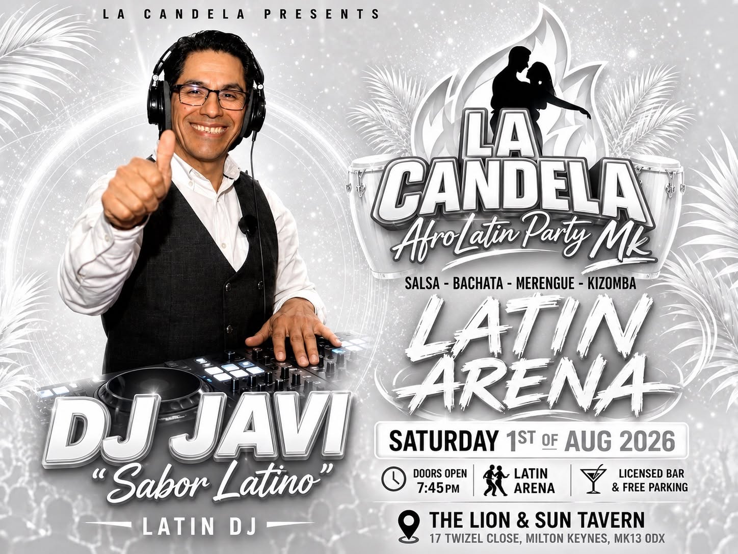 LA CANDELA “AfroLatin Party Mk” The All In White Edition Ft CAMY & GIRI + DJ Luigi *Sat 1st Aug 2026