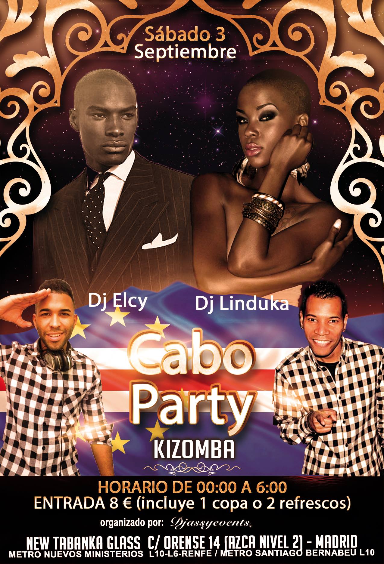 Cabo Party Kizomba - New Tabanka Glass - Sábado 3 de septiembre 2016