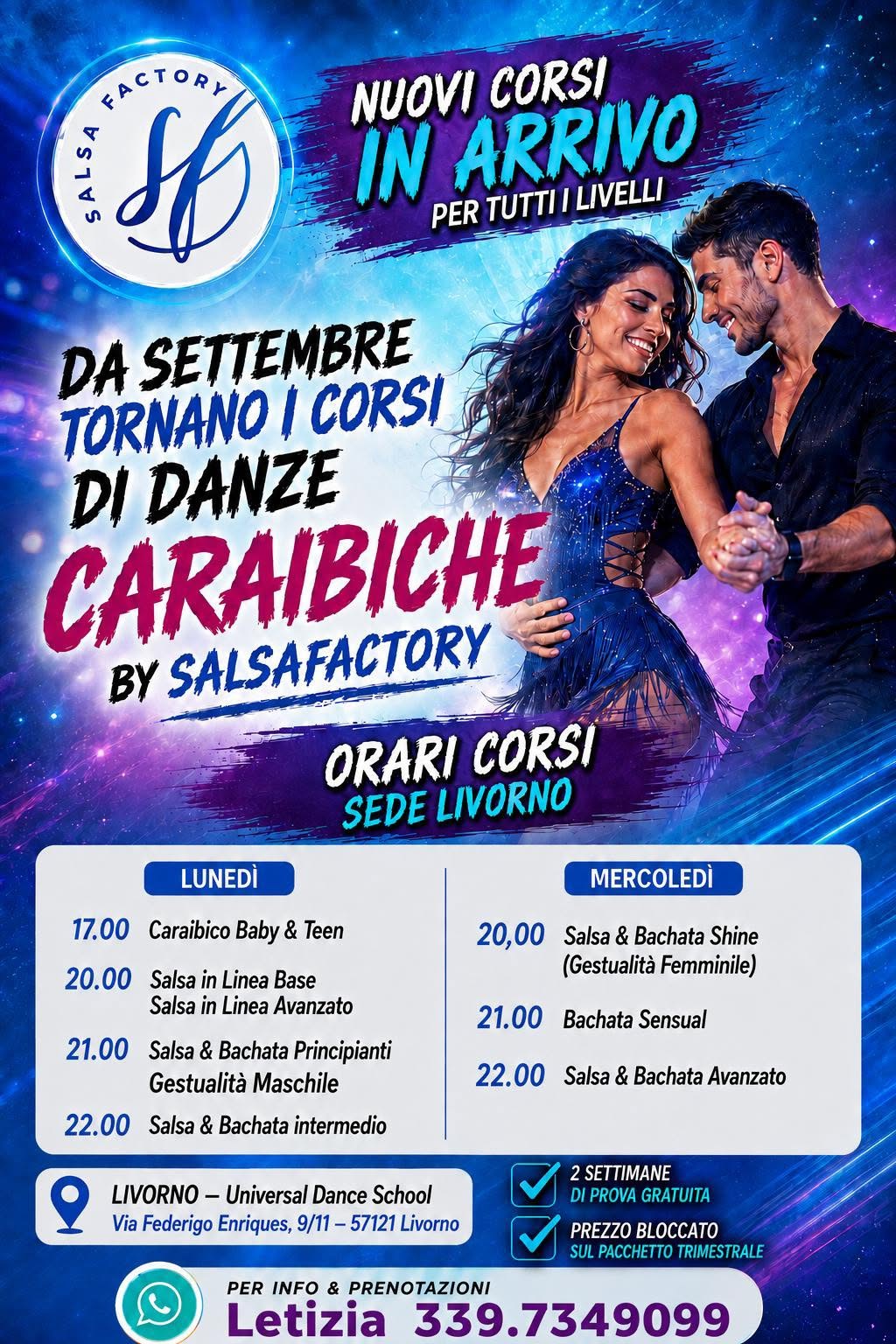 ⭐️CORSI DI DANZE CARAIBICHE SALSAFACTORY⭐️