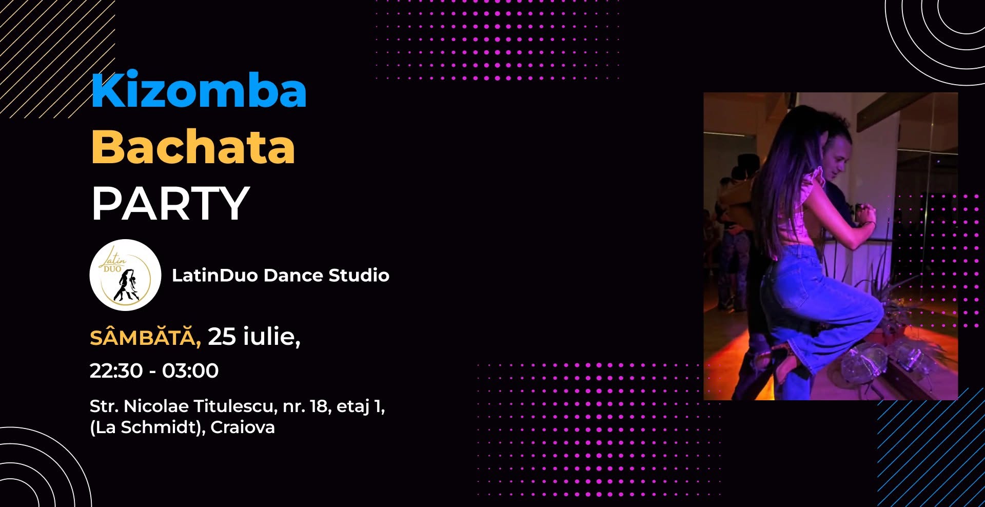 Kizomba&Bachata Practice Party de sâmbătă seara