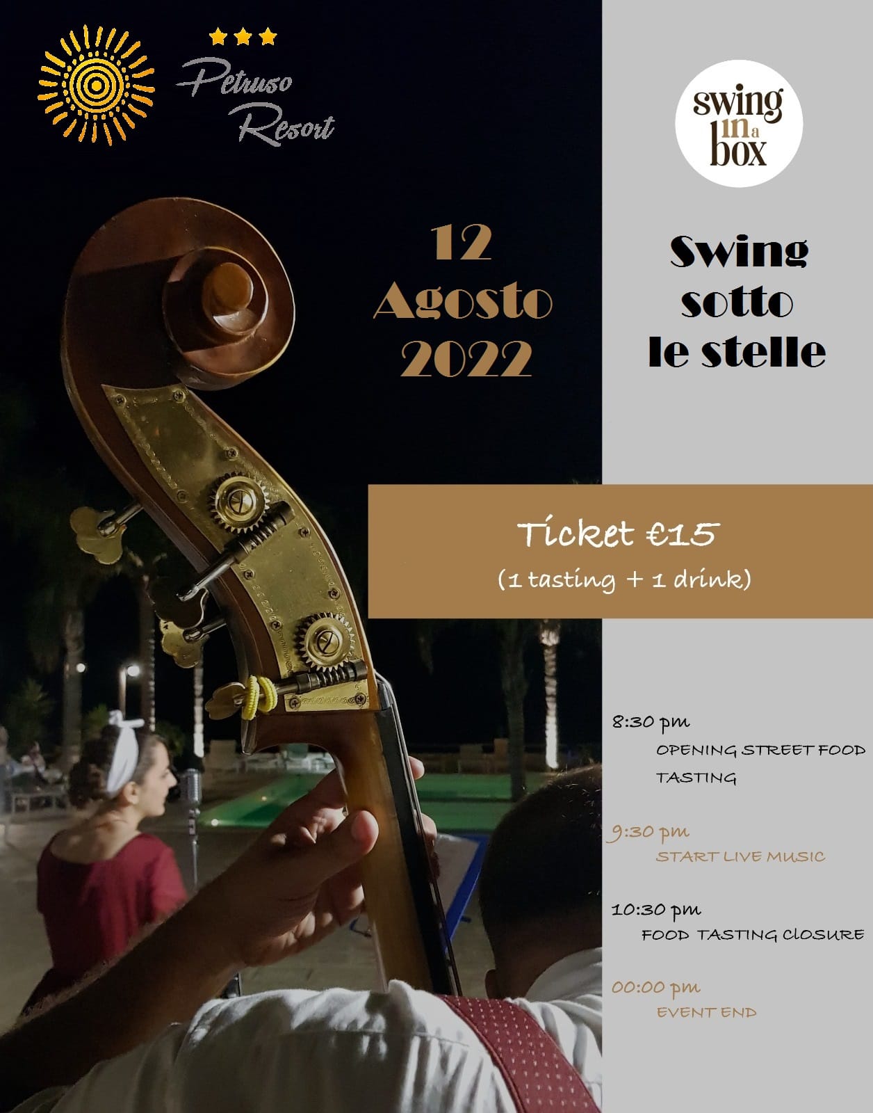 Swing sotto le stelle - Swing in a Box live al Petruso Resort
