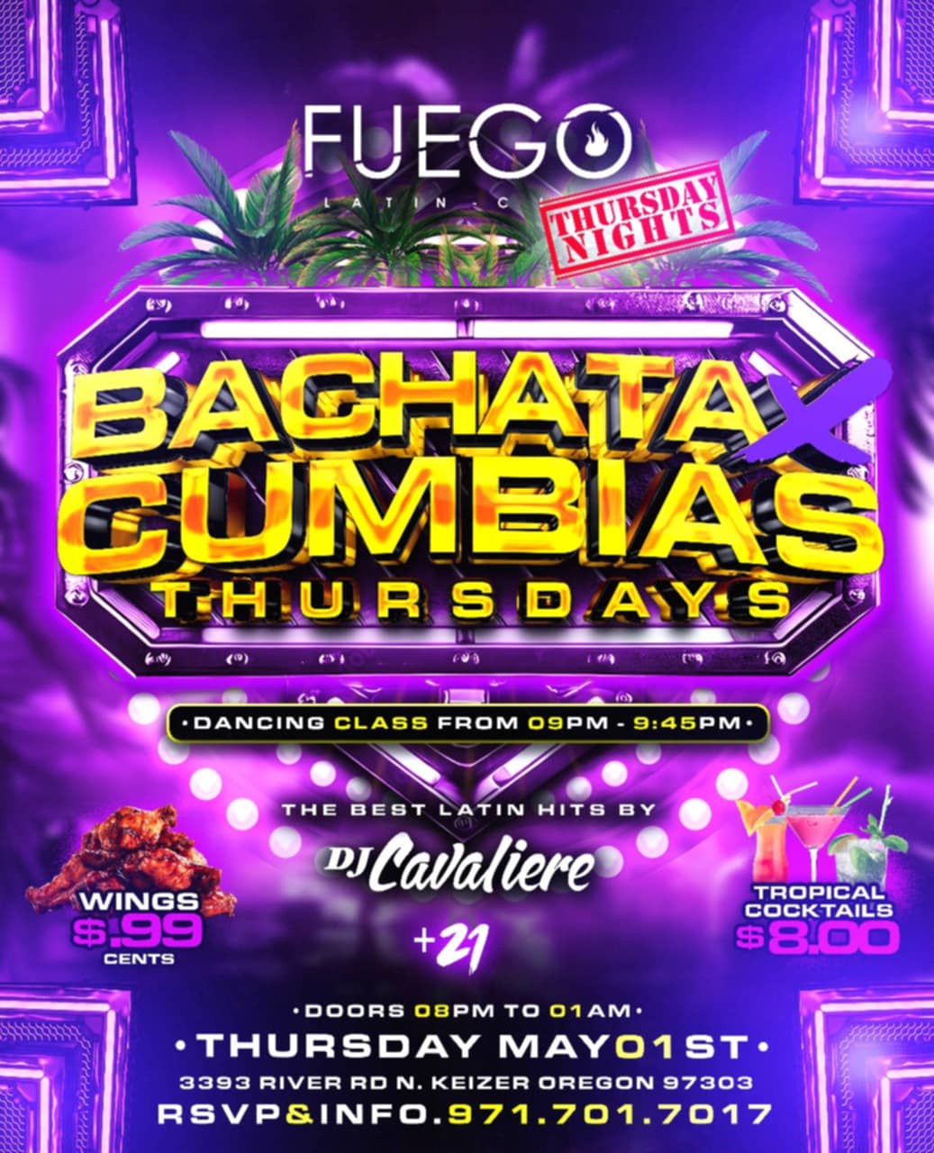 Thursday Latin night bachata -cumbia