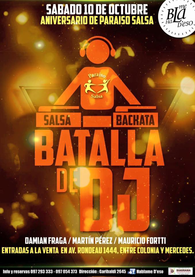 Batalla de dj´s, Aniversario Paraiso Salsa!!!