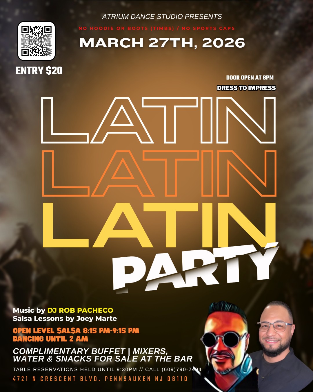 LATIN LATIN LATIN Night at The Atrium Dance Studio