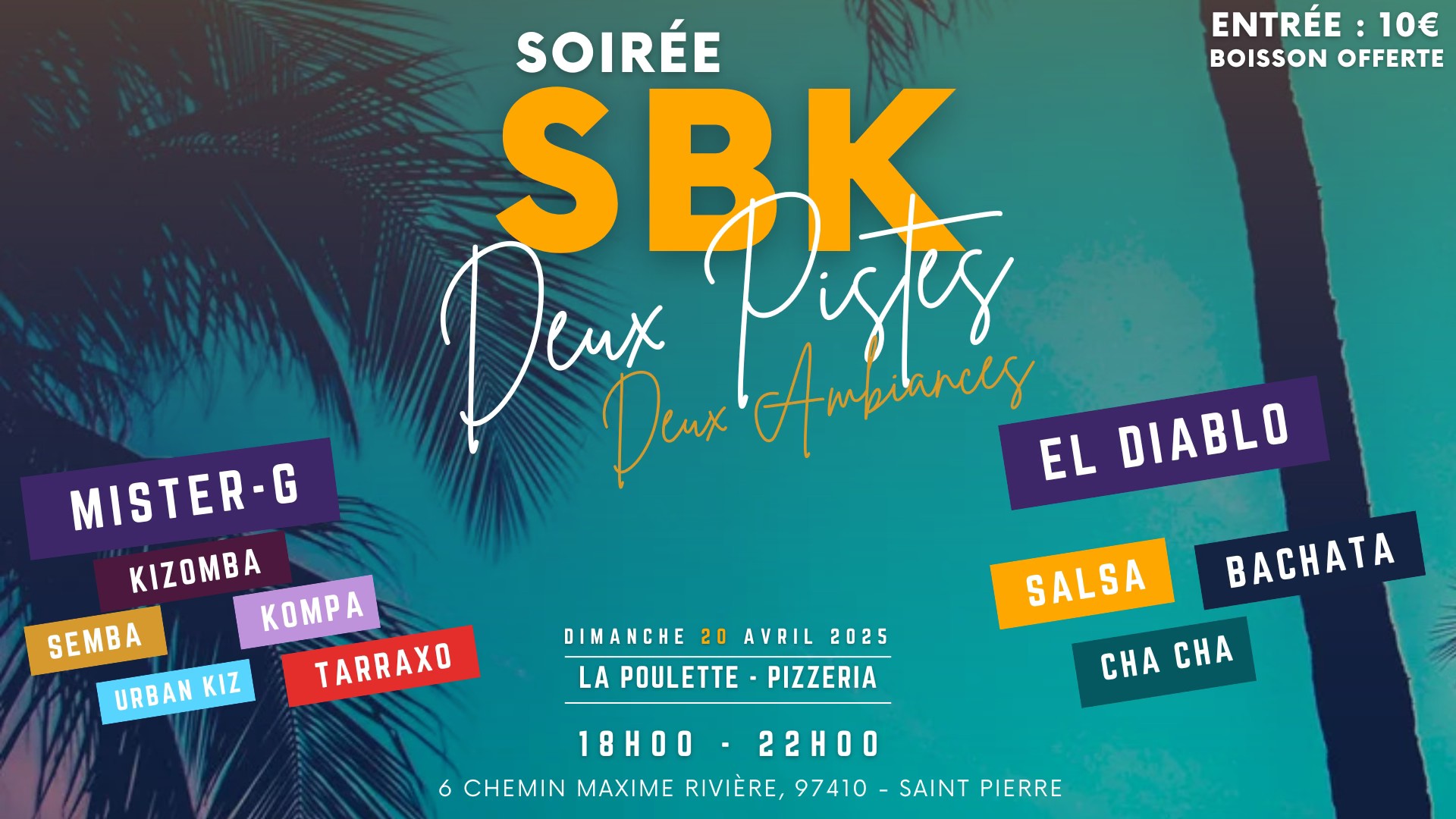 SOIRÉE SBK - Double Piste Latino & Afro - Kiz !