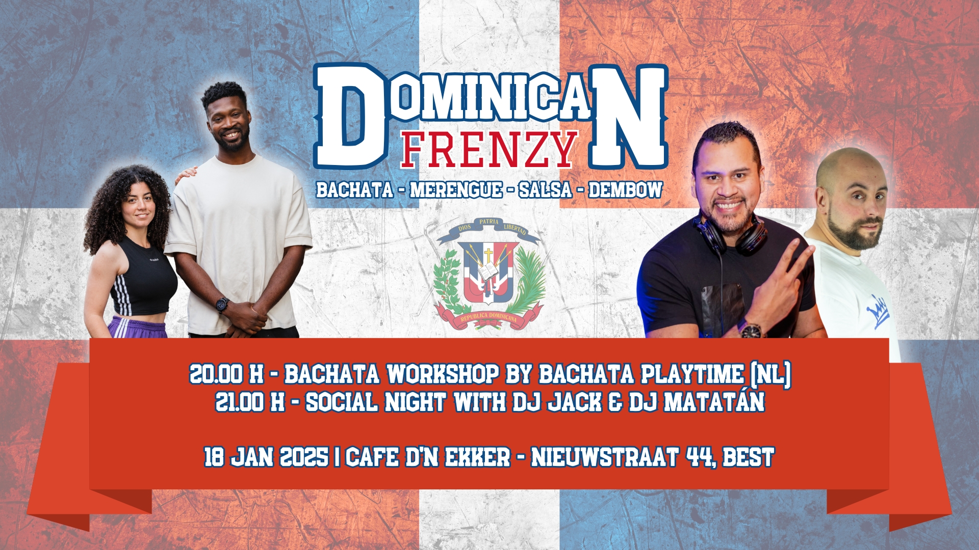 DOMINICAN FRENZY WORKSHOP BY BACHATA PLAYTIME & PARTY WITH DJ JACK & DJ MATATAN