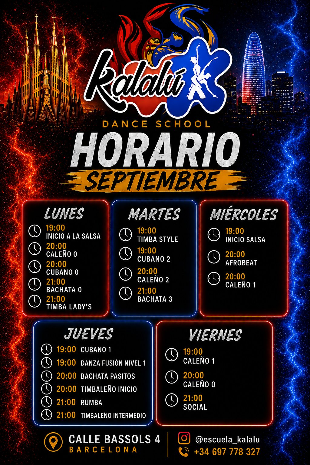 OFERTA PRE INSCRIPCIÓN Salsa Bachata Afro Rumba