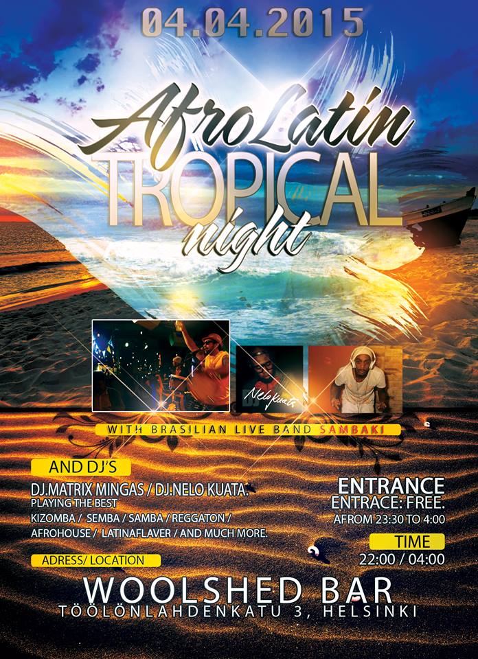 AFROLATIN TROPICAL NIGHT WITH BRASILIAN LIVE BAND SAMBAKI