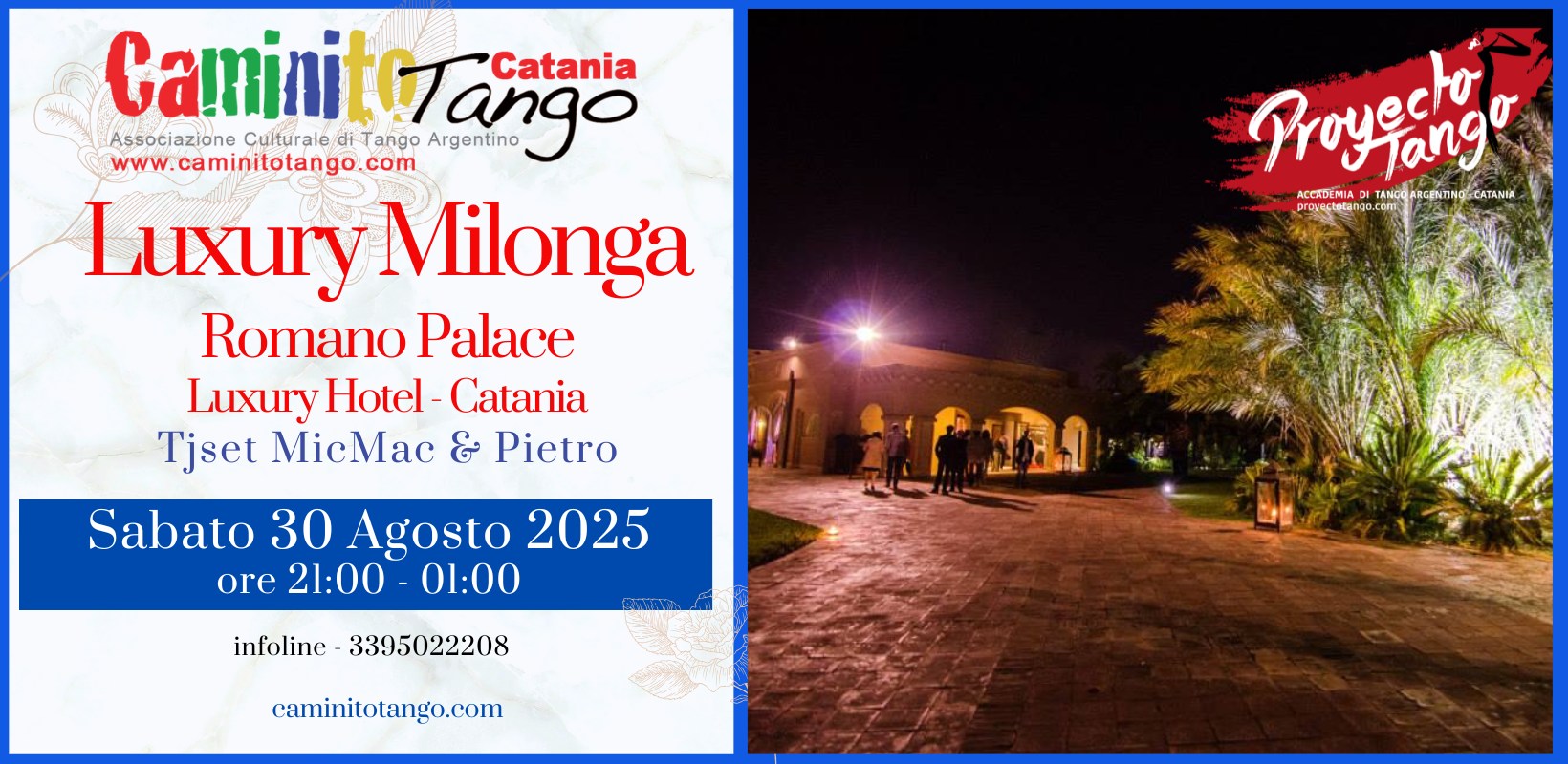 Luxury Milonga - Sabato 30 agosto - Romano Palace Luxury Hotel Catania