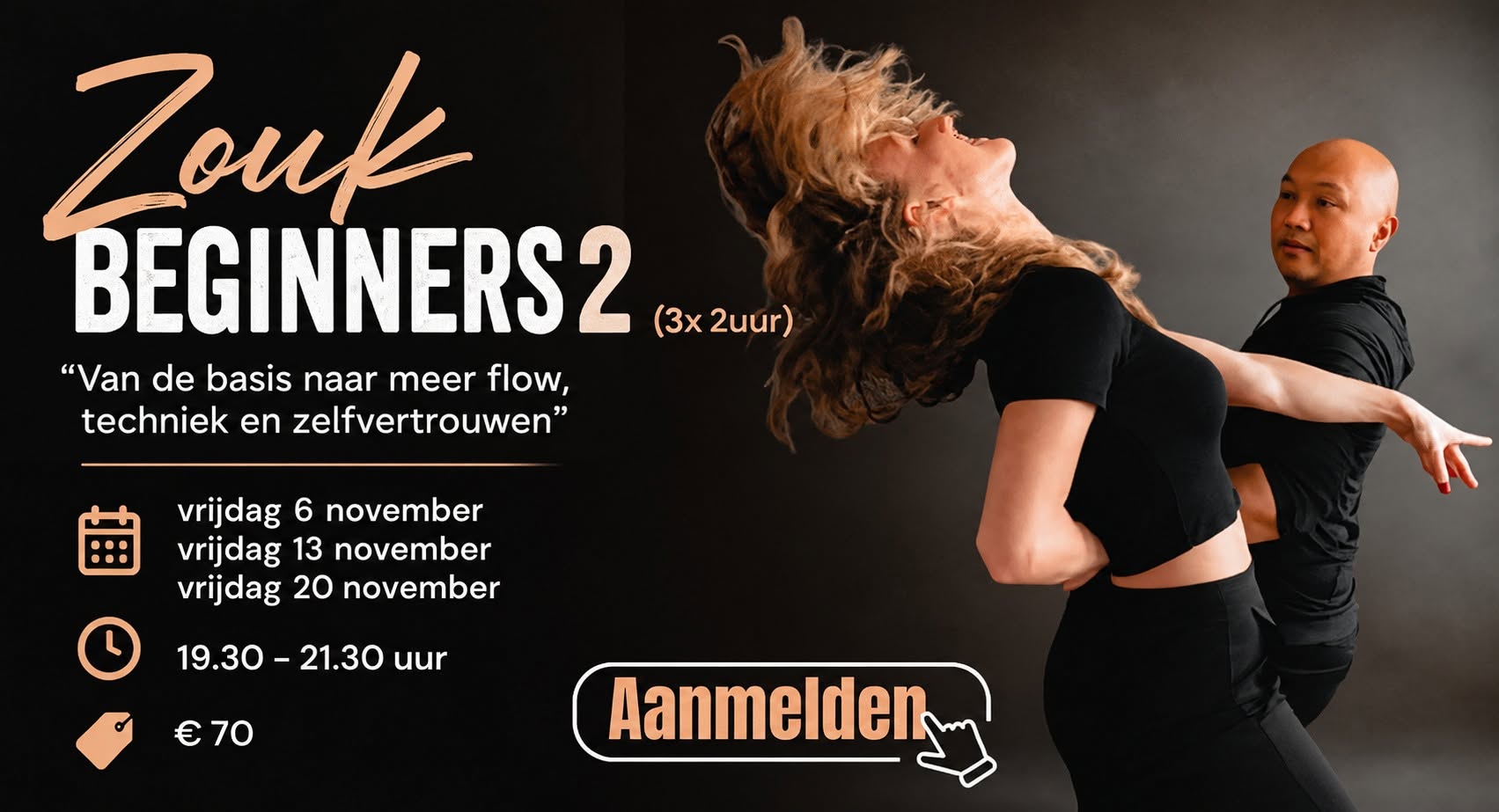 Zouk Beginners 2 - tijd om verder te groeien