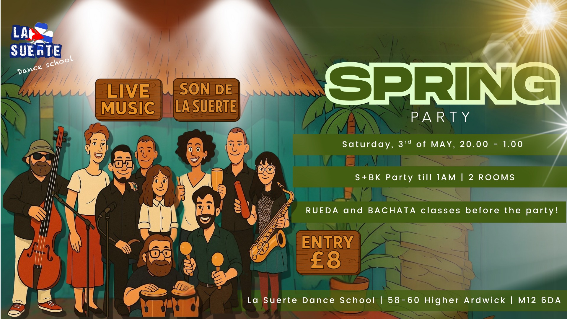 SPRING SBK Party with Live Music from Son de la Suerte