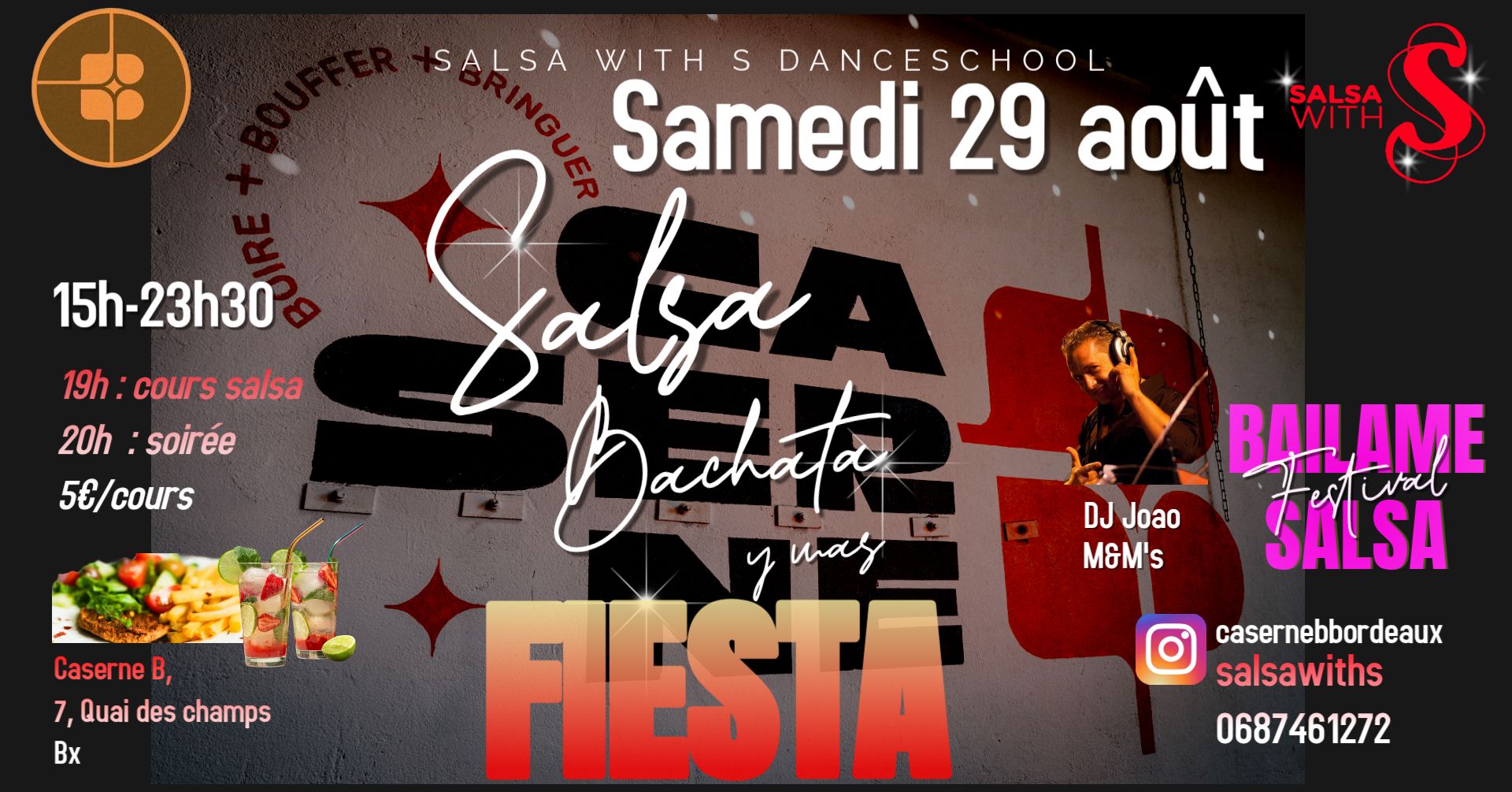 Soirée Salsa Bachata y mas à la Caserne B