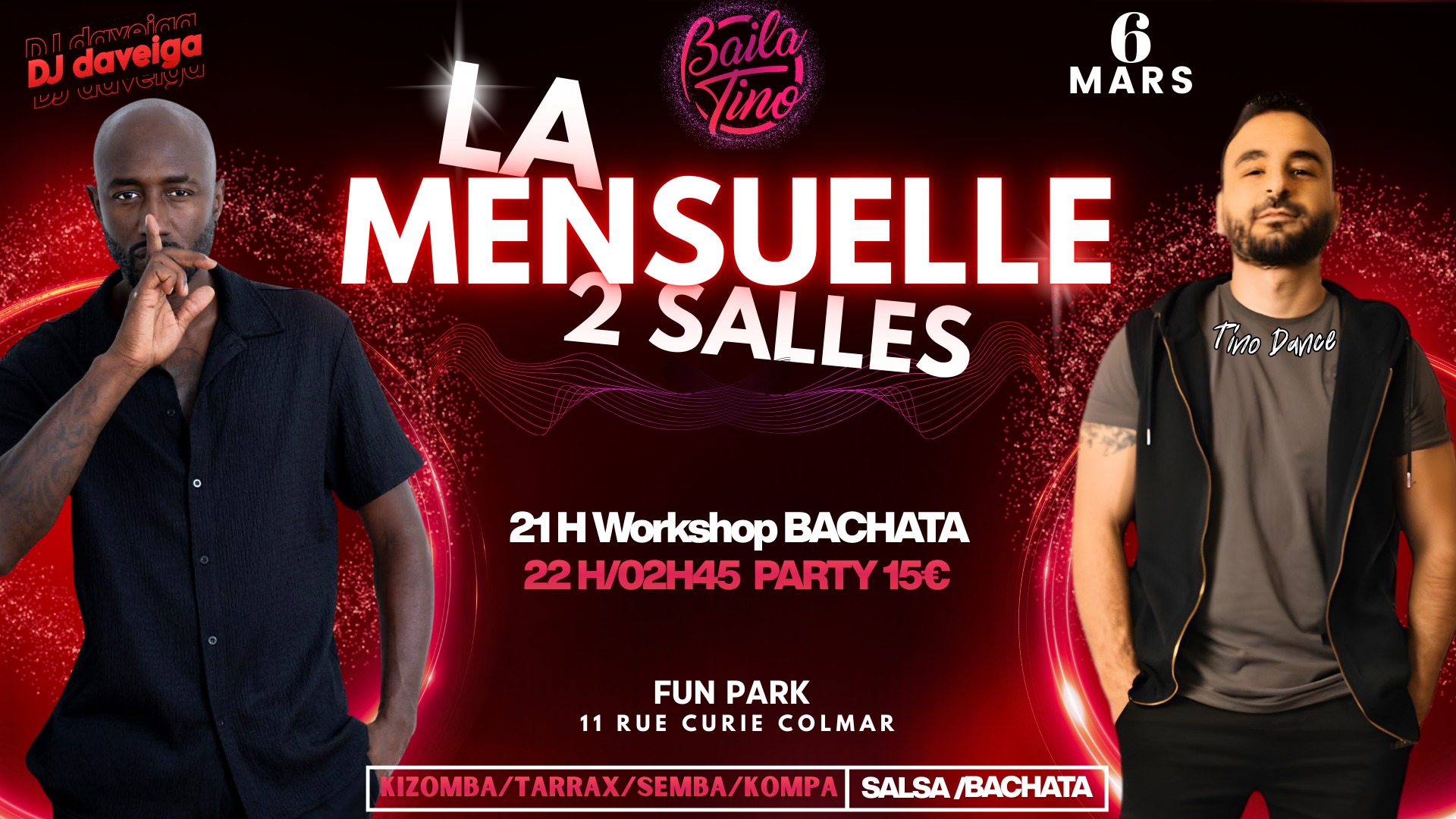 La Mensuelle - 2 Salles 2 ambiances - DJ Daveiga