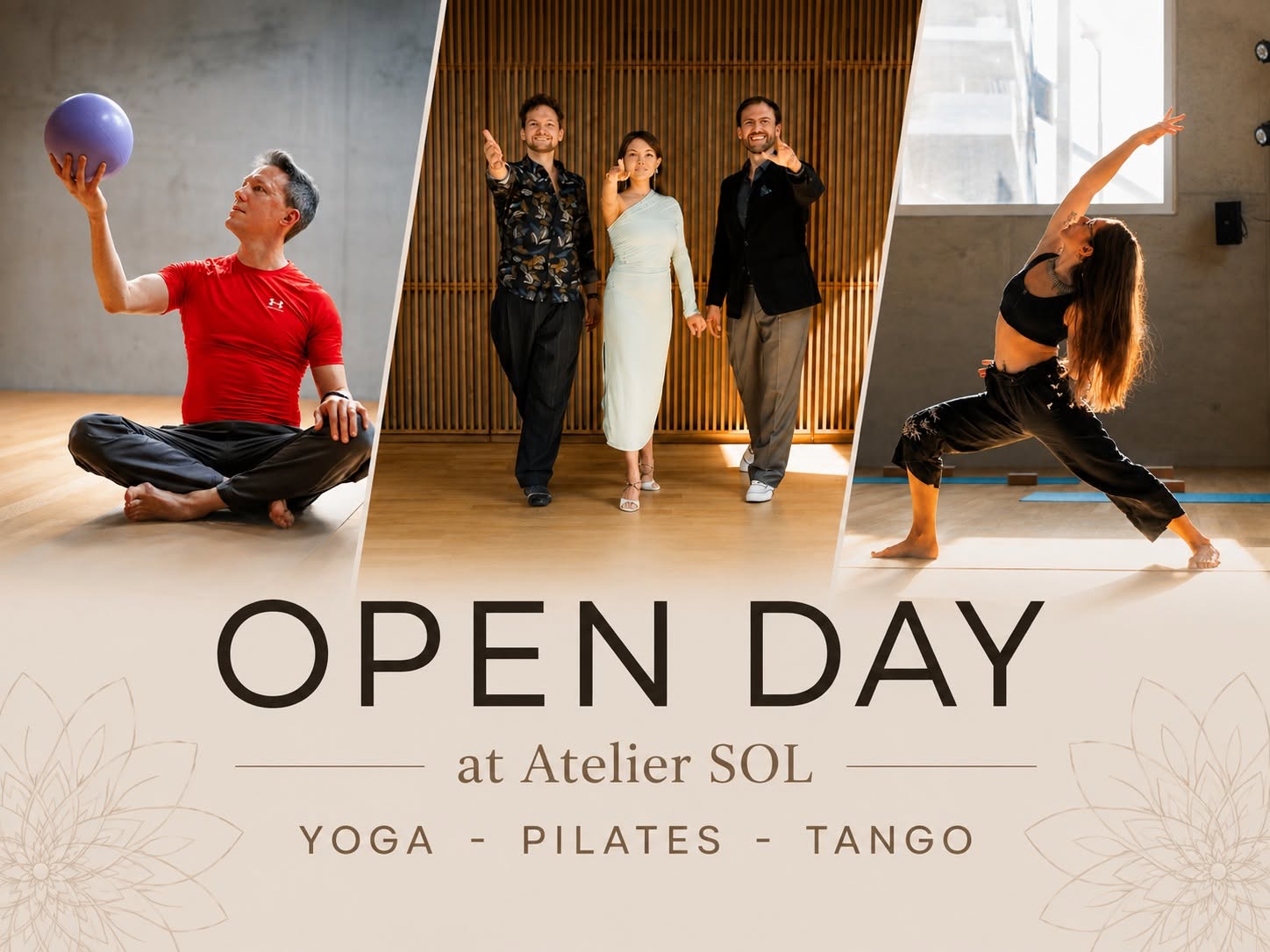 OPEN DAY at Atelier SOL Yoga, Pilates, Tango