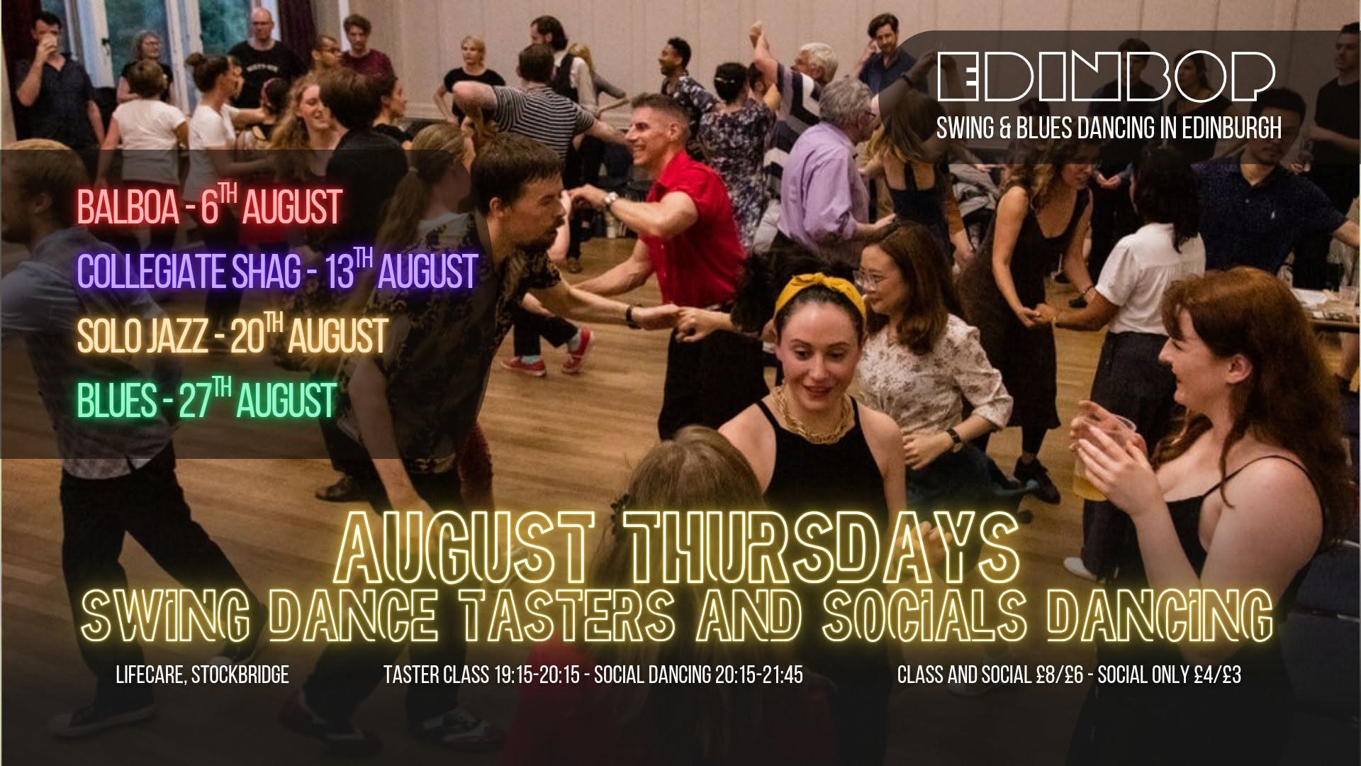 August Thursdays - Swing dance tasters and social dancing