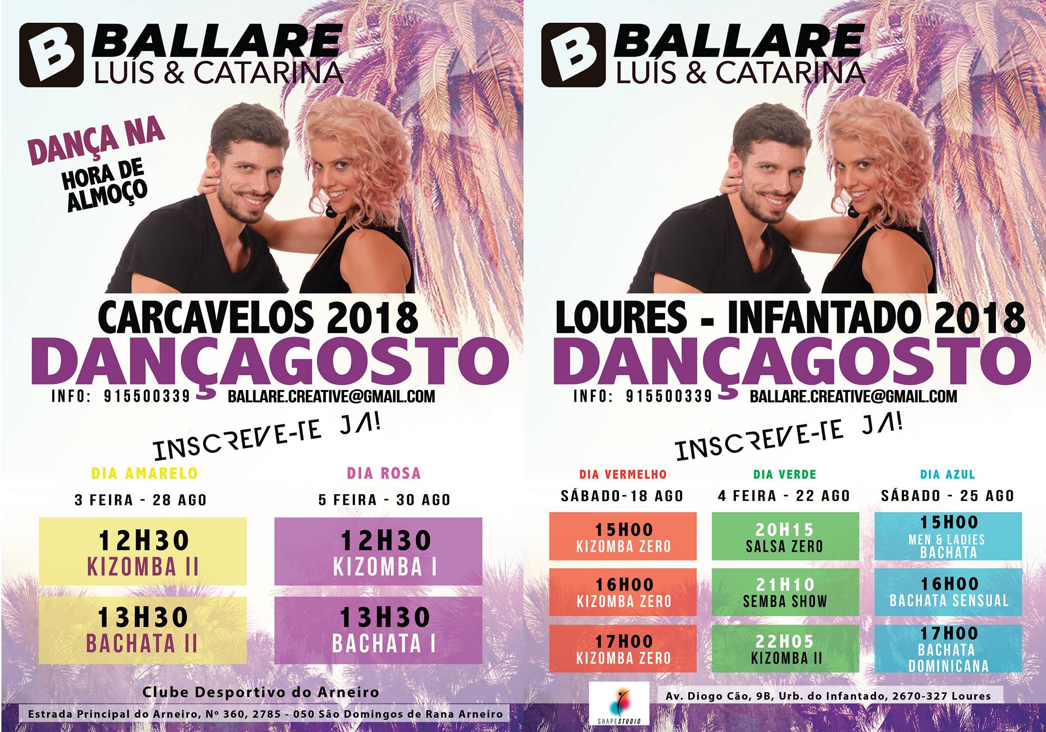 DançAgosto 2018 - Curso de Verão Ballare