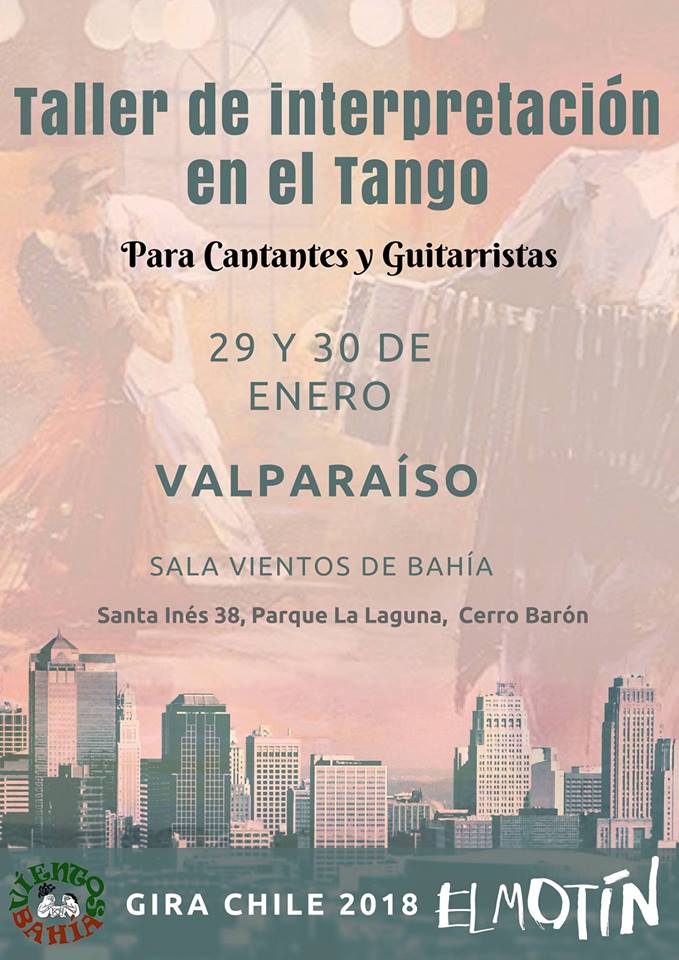 Taller de interpretación en el tango en sala Vientos de Bahía