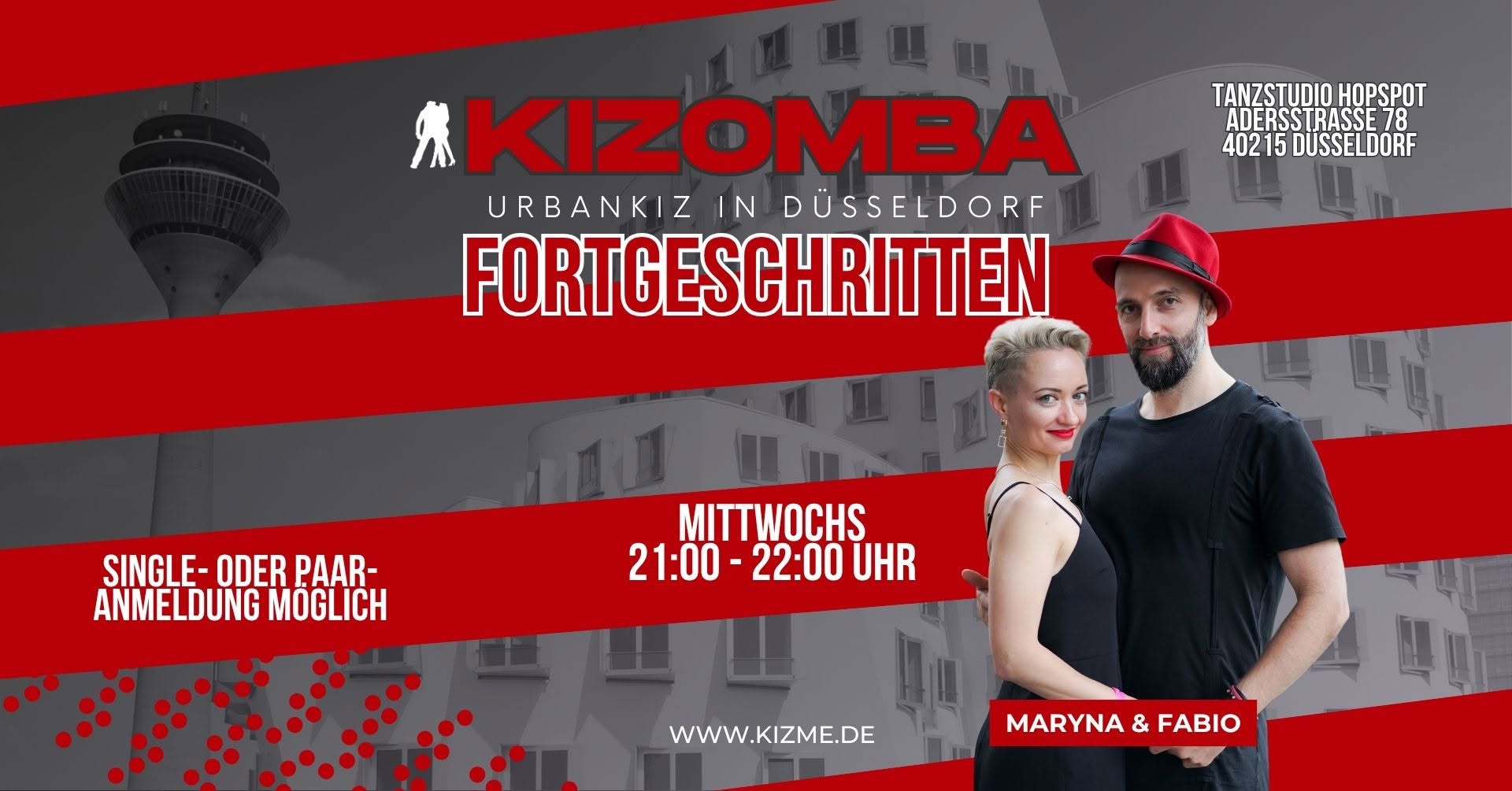 Düsseldorf Kizomba Kurs für Fortgeschrittene (UrbanKiz Style)