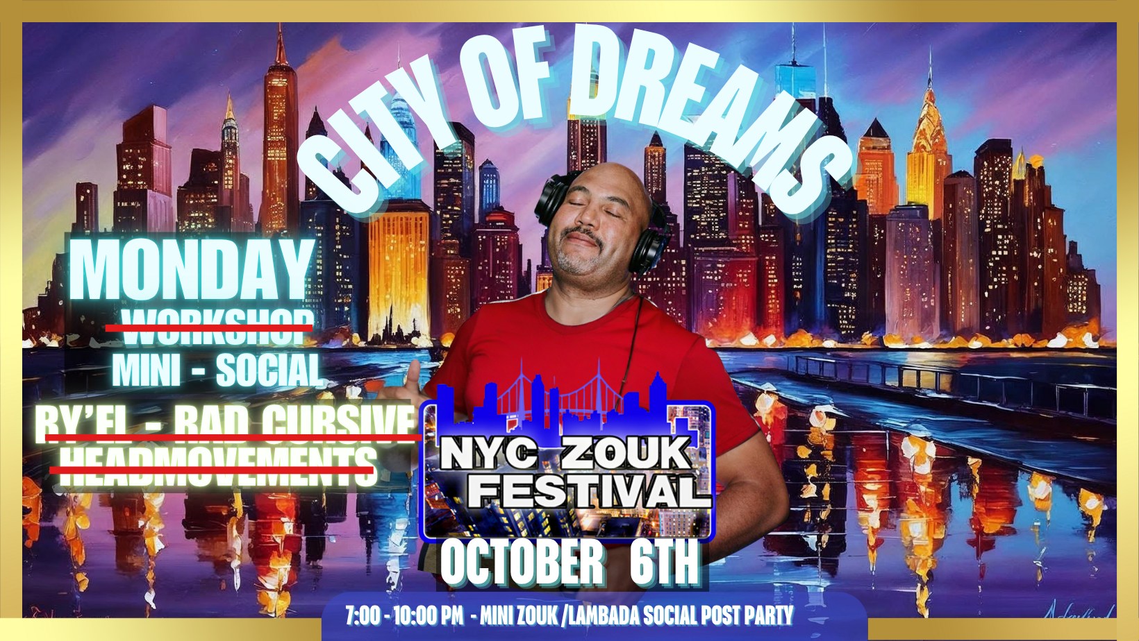 NYC ZOUK FESTIVAL 2025 - POST MONDAY MINI ZOUK AND LAMBADA SOCIAL