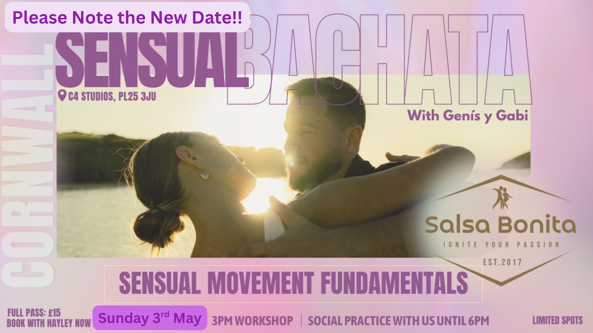 Sensual Bachata Fundamentals Workshop & Social - NEW DATE!