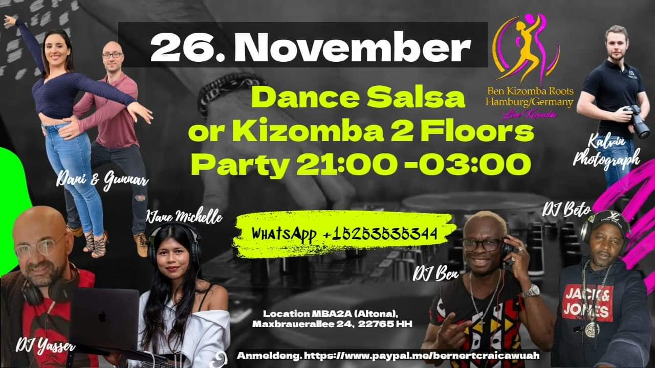 Dance Salsa Bachata or Kizomba on 2 Floors