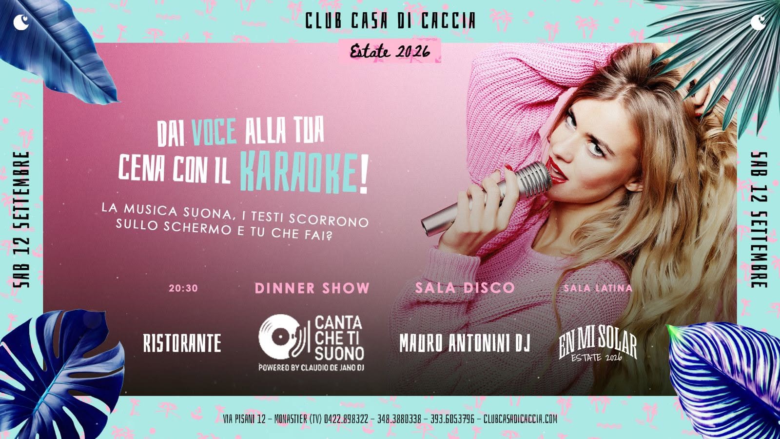 SABATO 12 SETTEMBRE_CANTA CHE TI SUONO 🎤