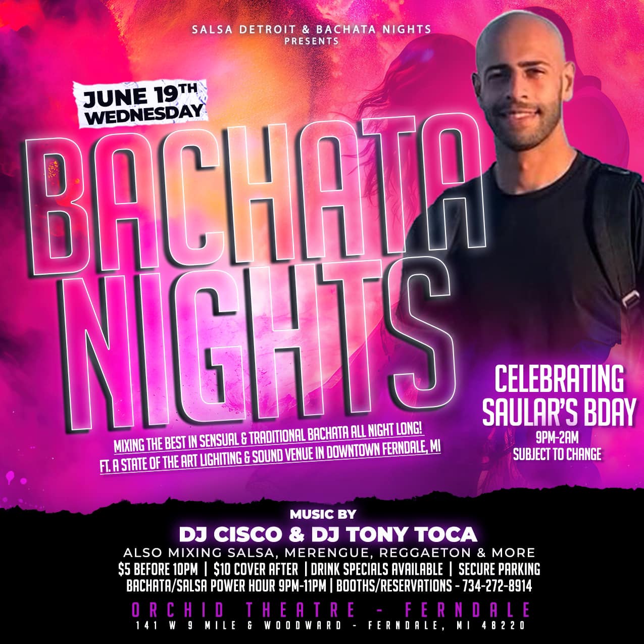 Bachata Night @ Orchid Theatre (Ferndale) EVERY WEDNESDAY