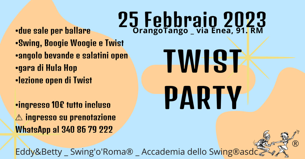 Twist Party: pratica di SWING + stage di Twist
