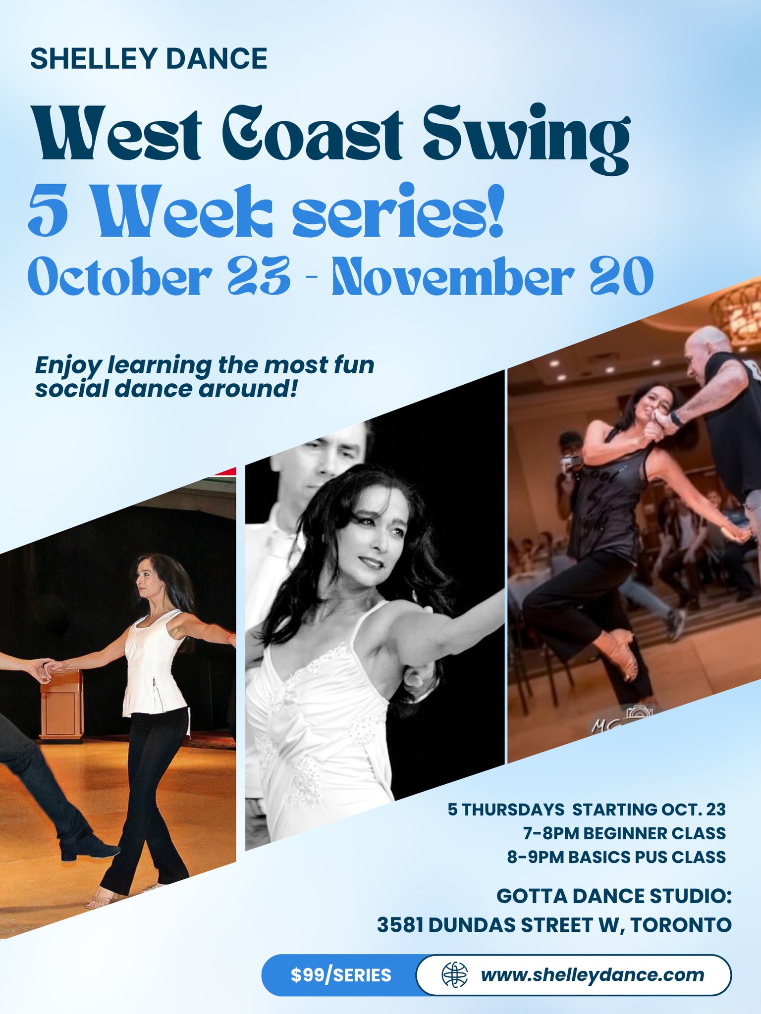 October-November West Coast Swing classes with Shelley