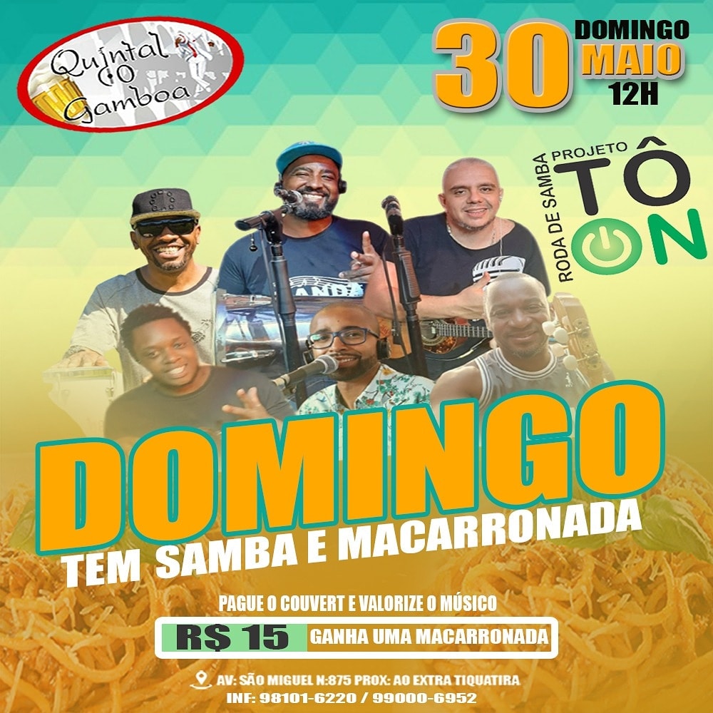 Roda de Samba e Macarronada Projeto To On
