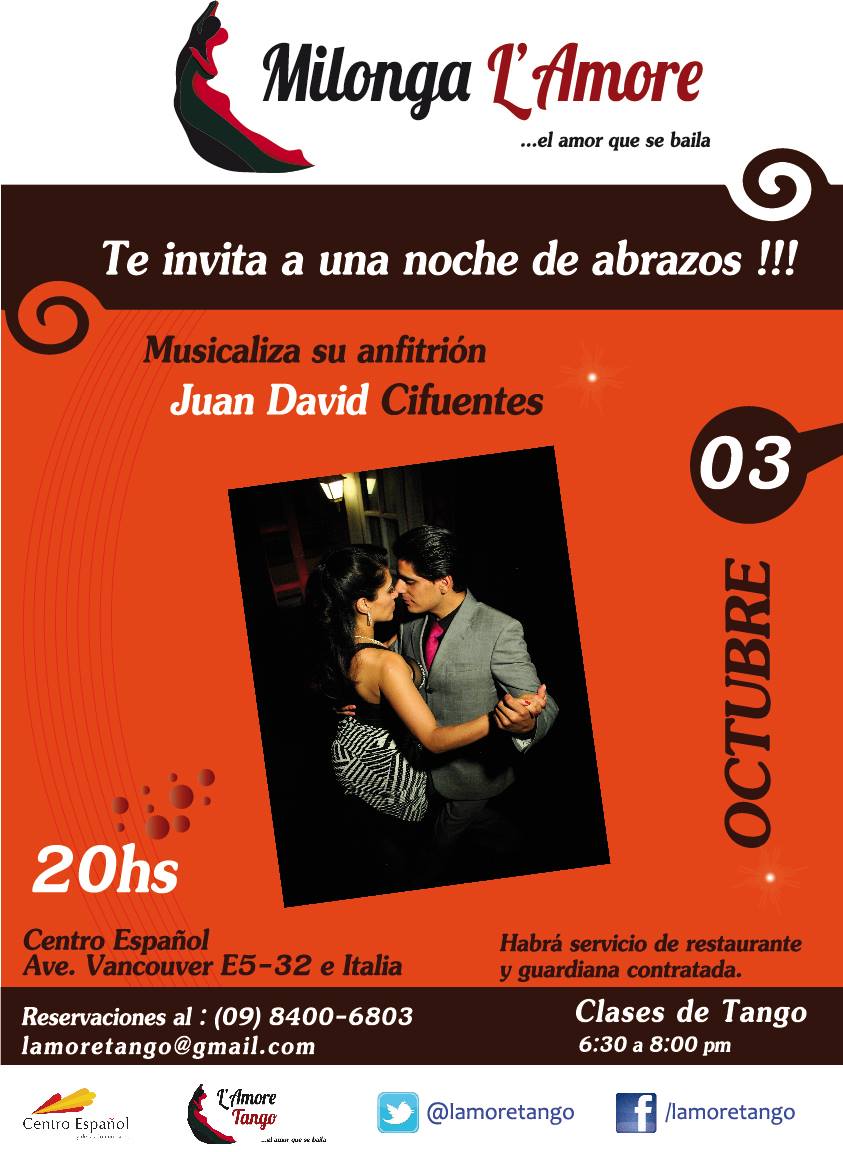 Milonga L'Amore 03 Octubre