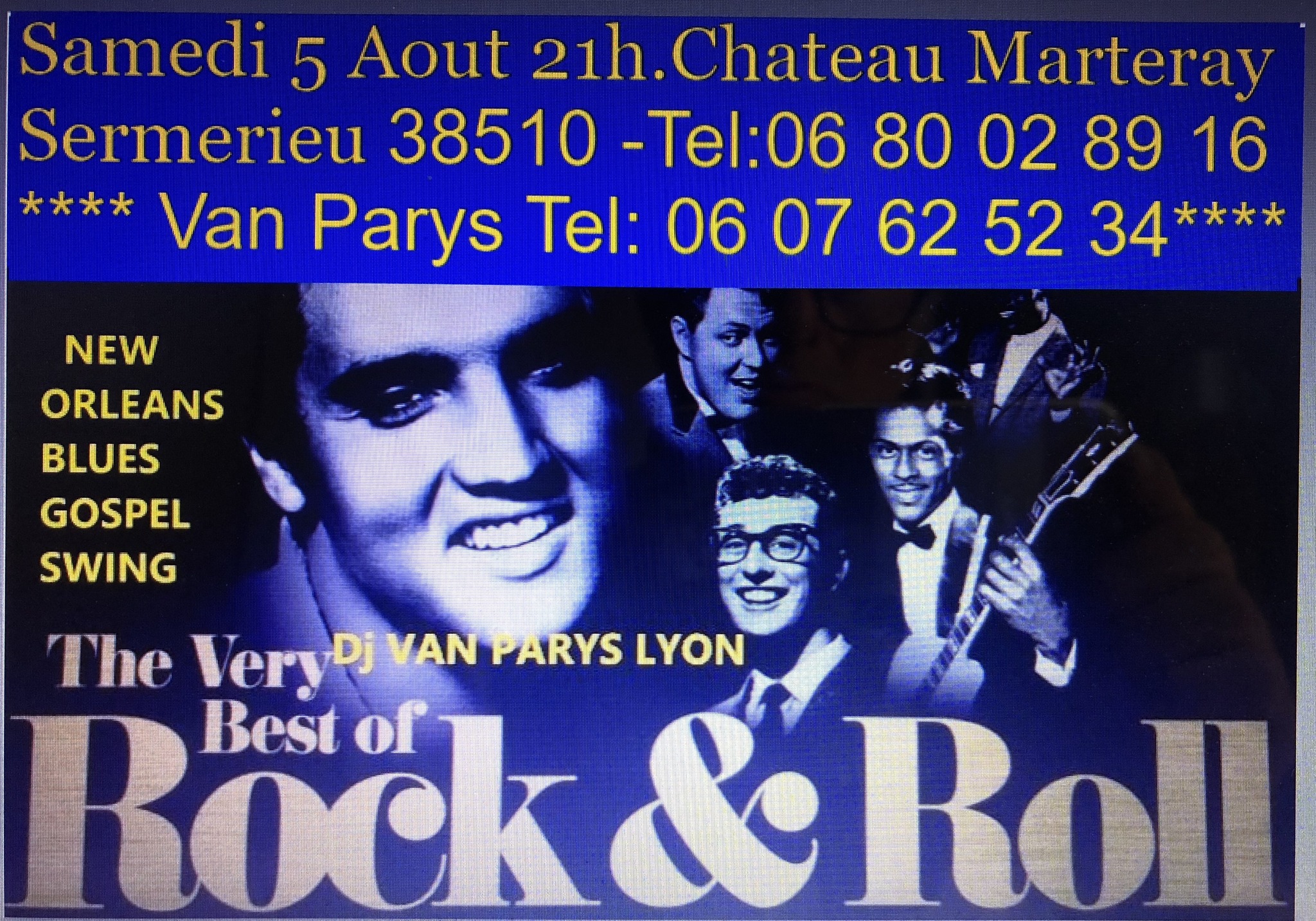 Rock-Jazz-Swing-Boogie " CHATEAU du MARTERAY " Dj VAN PARYS Lyon