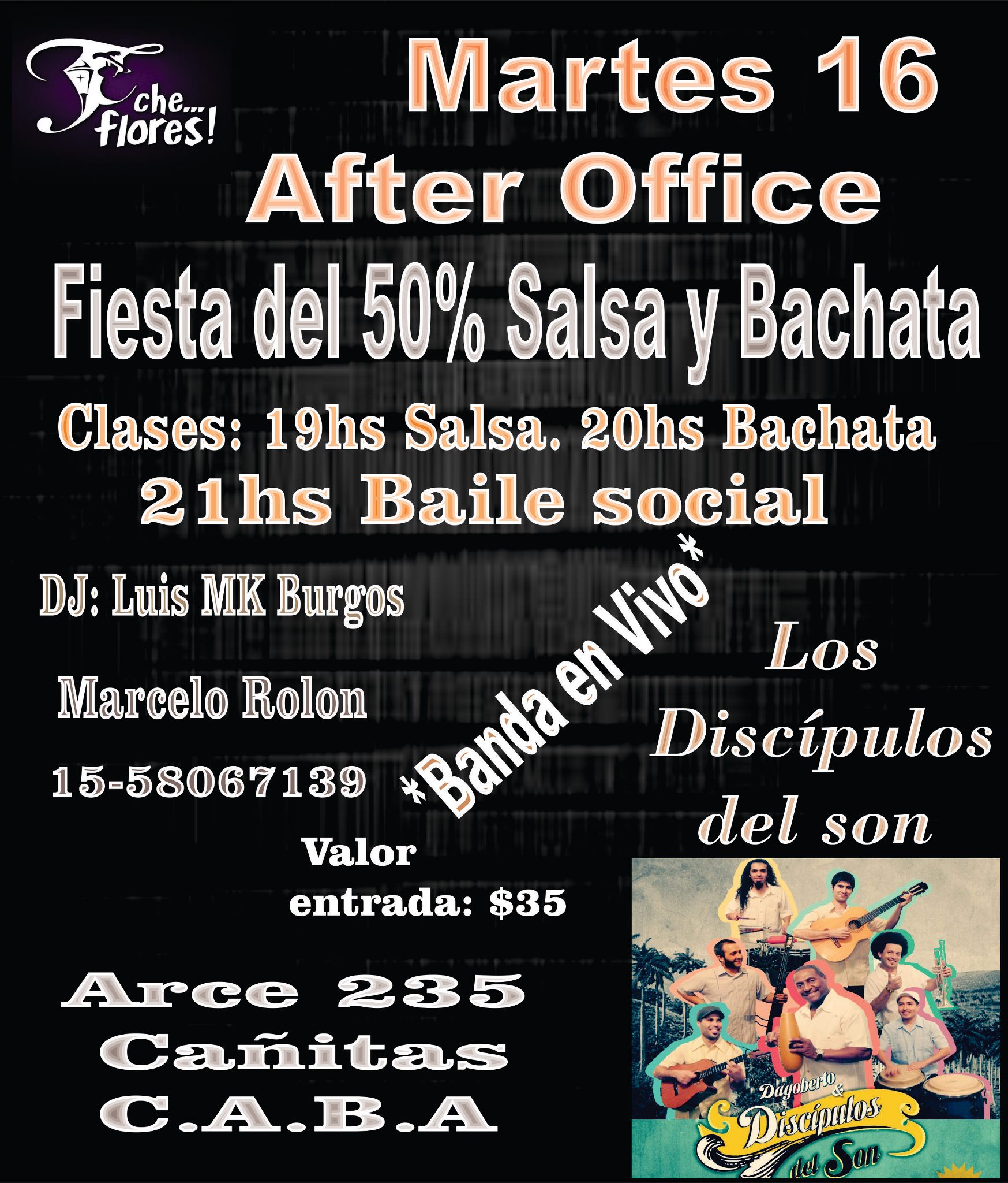 AFTER OFFICE: FIESTA DEL 50% SALSA Y BACHATA