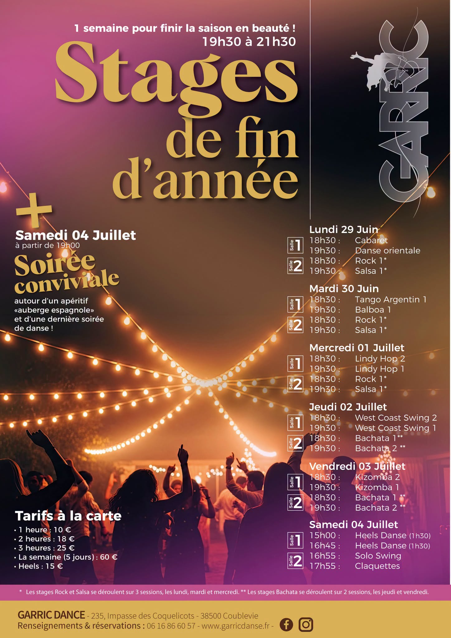 Stages de fin d'année