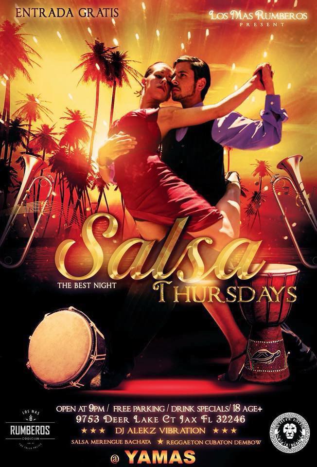 Salsa Thursdays at Yamas The biggest latin party n Thursdays