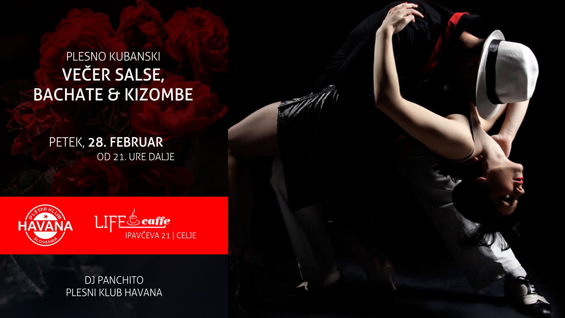 Plesno kubanski večer Salse, Bachate & Kizombe