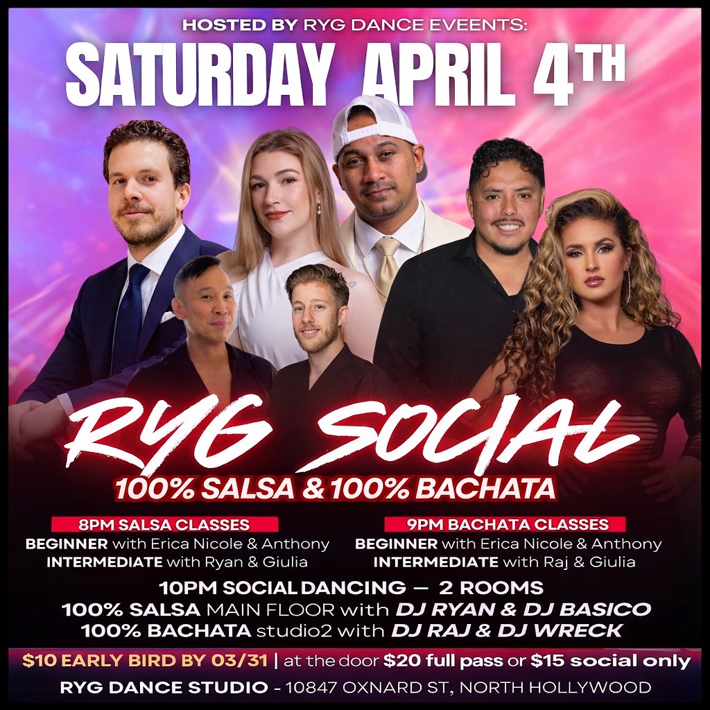 RYG SOCIAL SALSA & BACHATA NIGHT🎉
