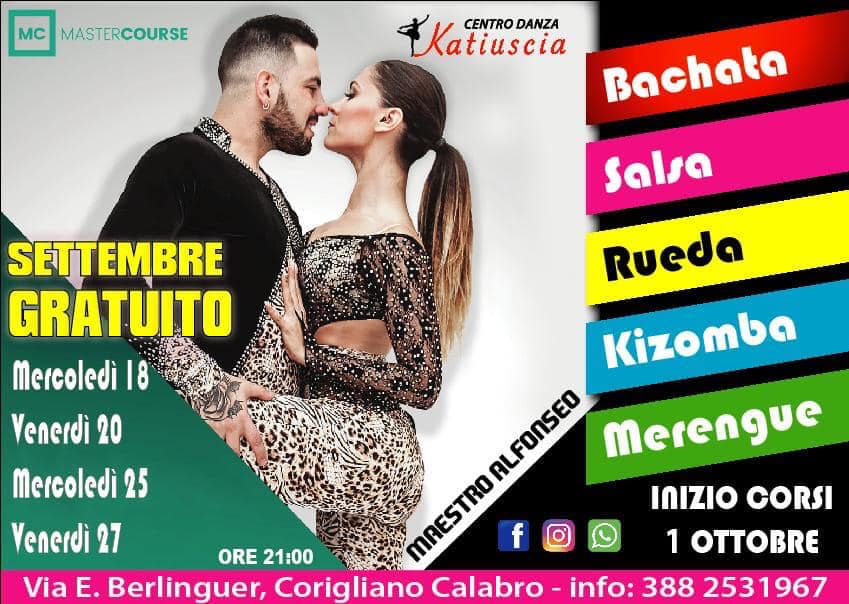 Corsi di BACHATA SALSA KIZOMBA a corigliano
