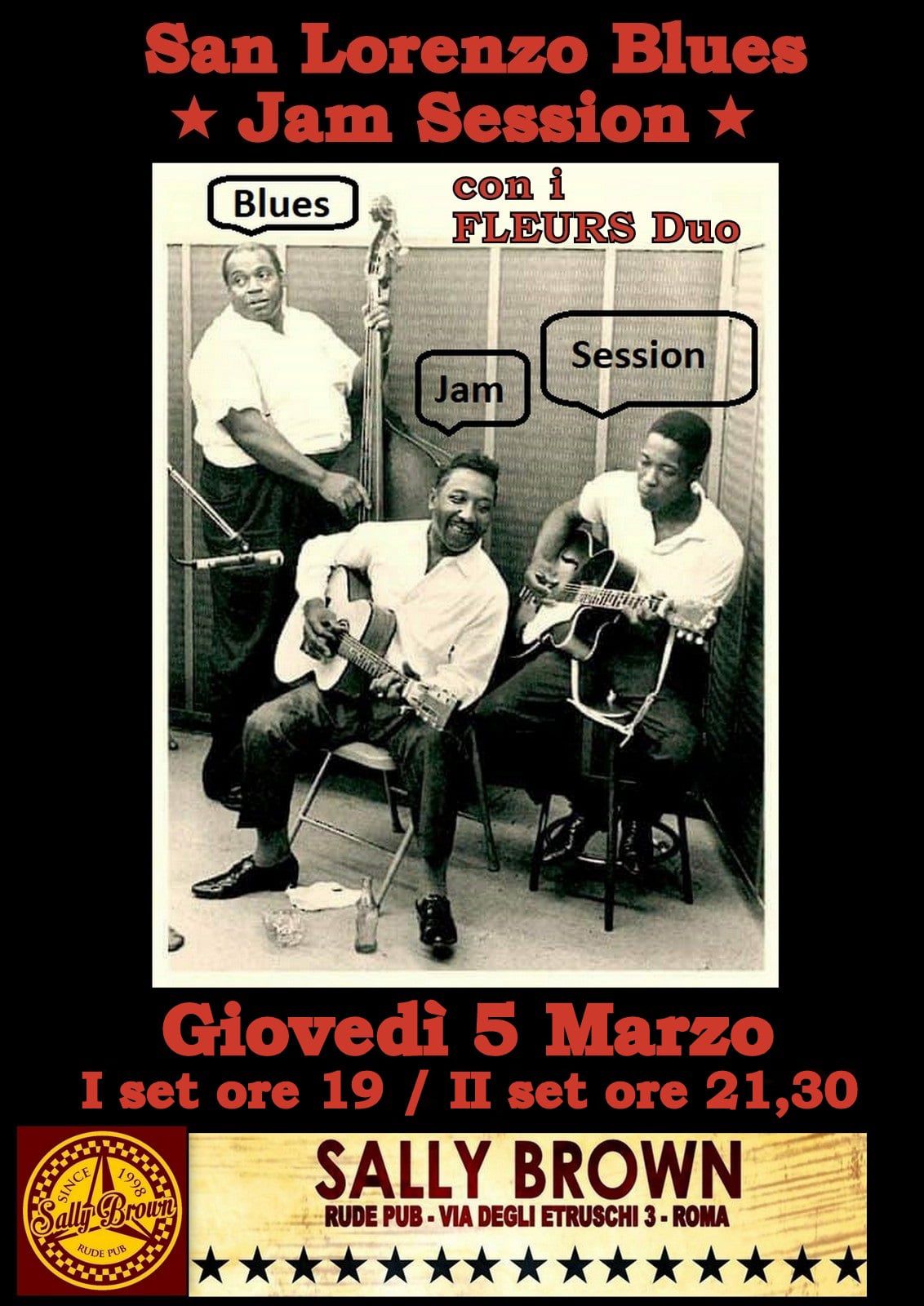 San Lorenzo Blues Jam Session al Sally Brown - Roma