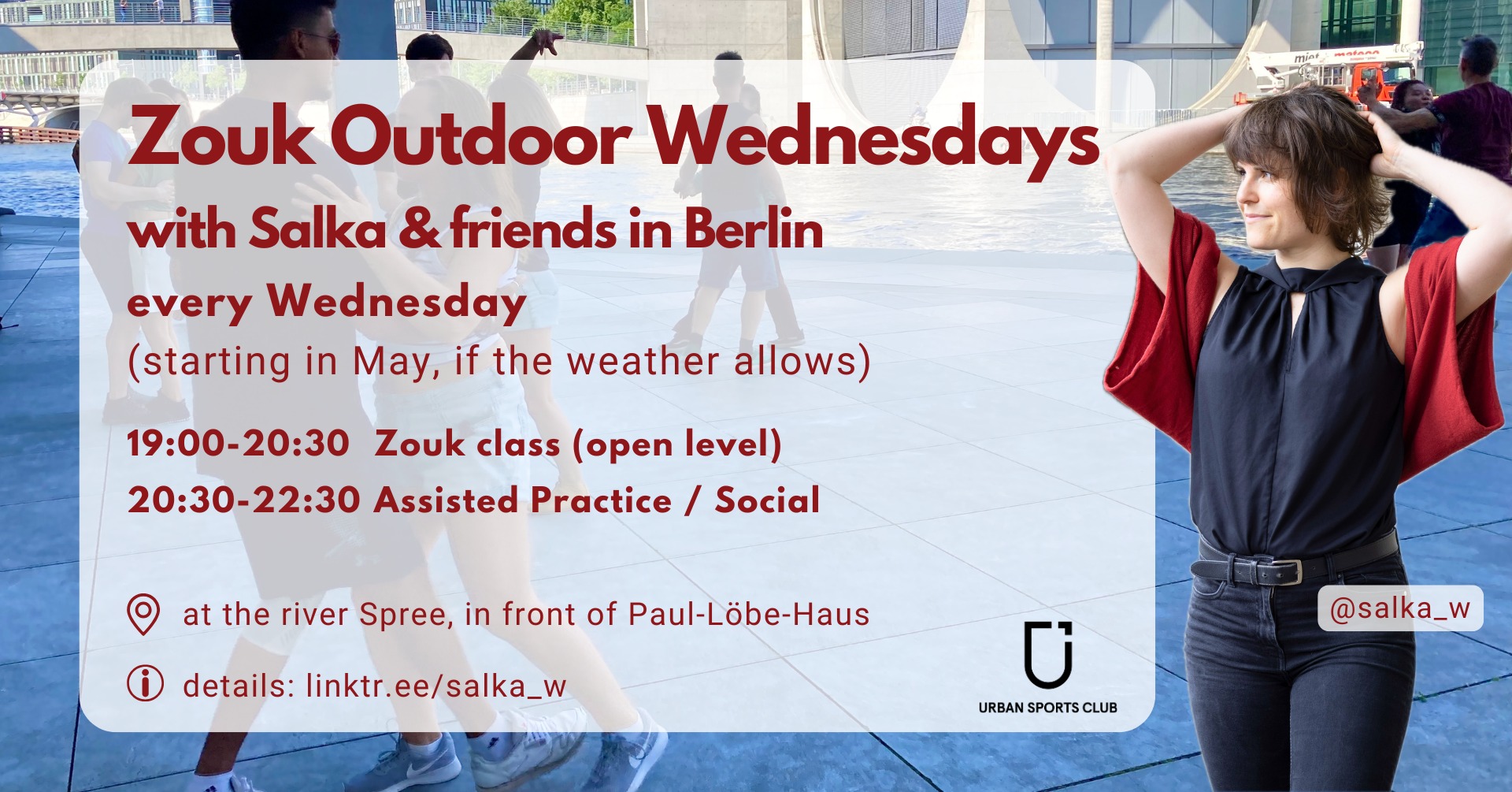 Zouk Outdoor Wednesdays with Salka & friends in Berlin (USC possible)
