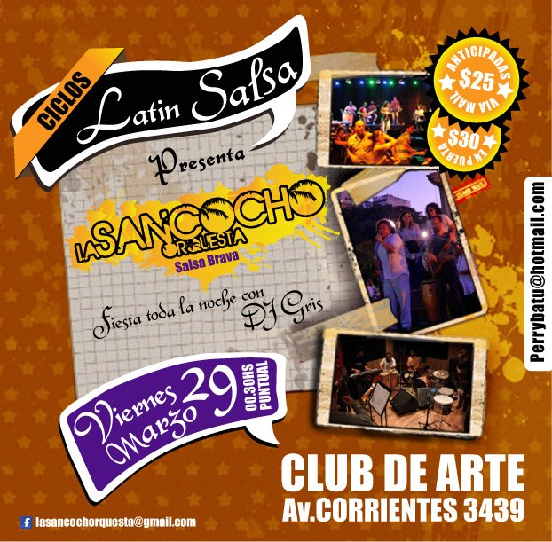 ´´ CICLOS LATIN SALSA ```Presenta : -.- La Sancocho Orquesta -.- salsa brava