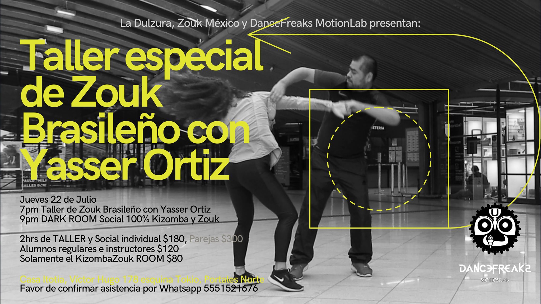 Taller especial de Zouk Brasileño con Yasser Ortiz