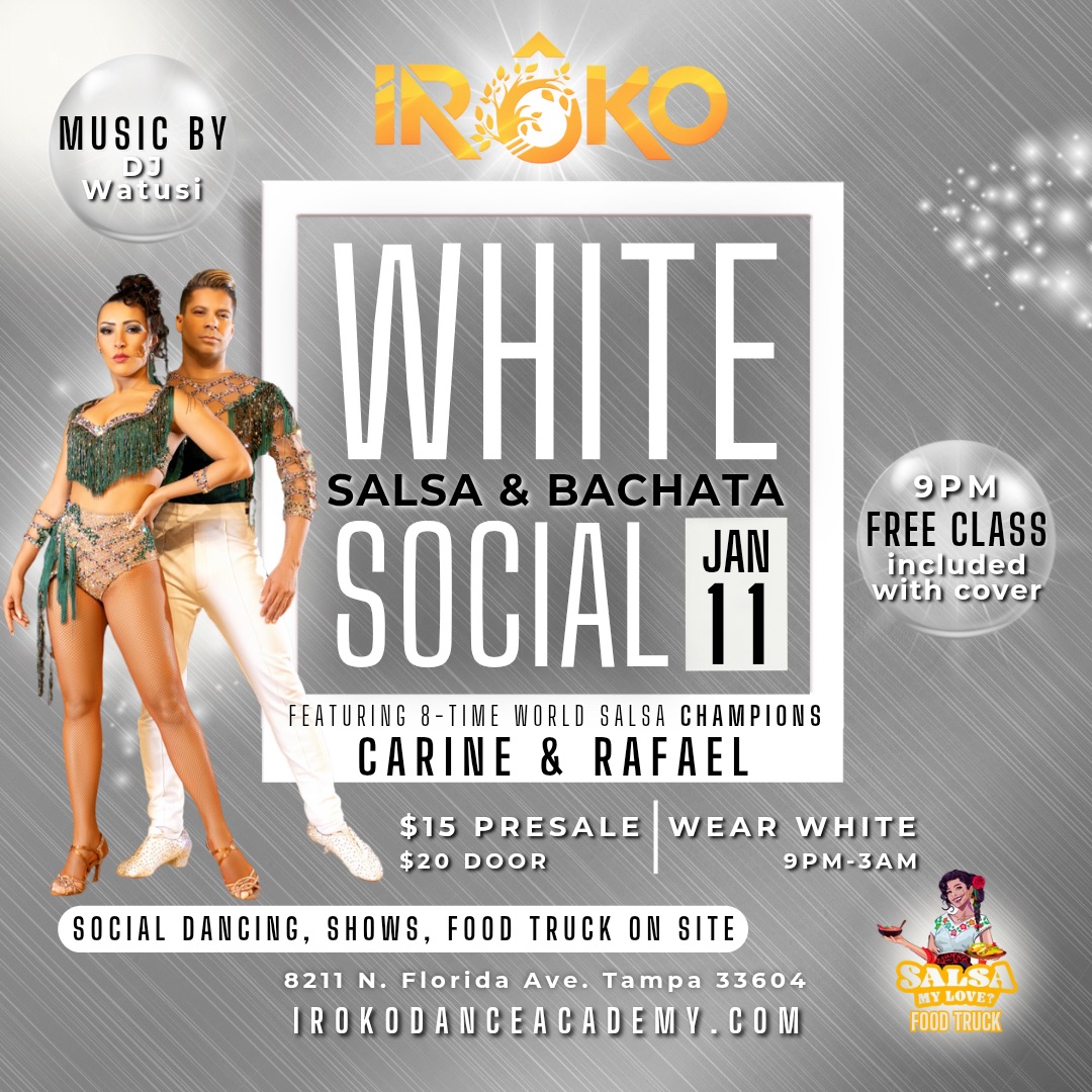 IRÔKO All-White Salsa & Bachata Social feat. Carine y Rafael
