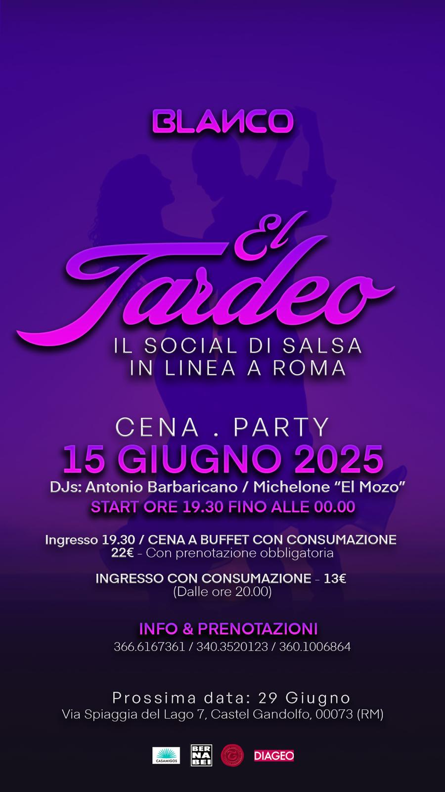 "El Tardeo" il social di salsa in linea a Roma