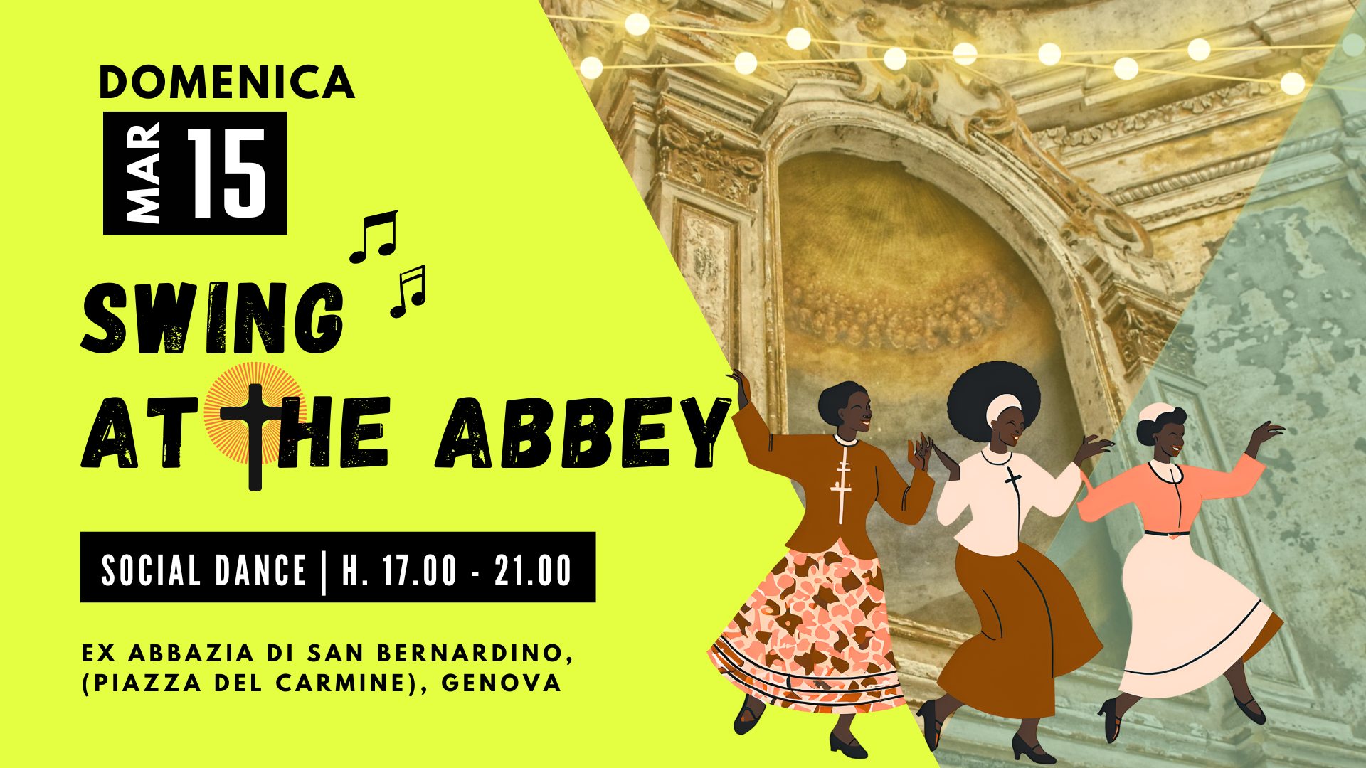 SWING AT THE ABBEY - Domenica 15 Marzo